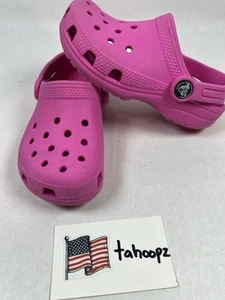 Crocs baby / toddler size 10 C Little Girls Pink Crocs - Picture 1 of 11