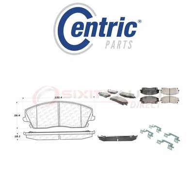 Centric Fleet Disc Brake Pads w Hardware for 2005-2008 Dodge Magnum 2.7L ze Foto 1 de 4