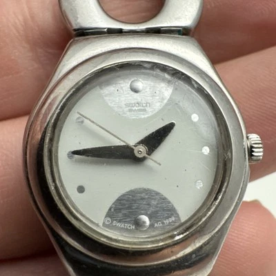 2000 Винтажный редкий швейцарский сделано Swatch Irony стали часы для женщин 25 мм чехол ширина - Изображение 1 из 4