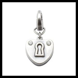 Fossil Anhänger Charms JF88012040 Edelstahl Herzschloss NEU - Bild 1 von 1