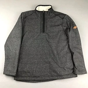 Orvis Sweatshirt Mens Small Gray Fleece Lined 1/4 Zip Pullover Heavyweight - Picture 1 of 14