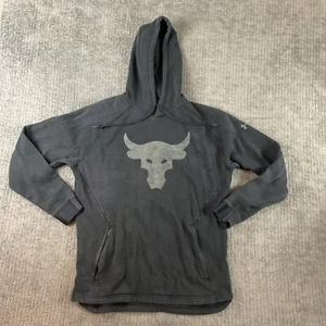 Under Armour Hoodie Mens Medium Project Rock Pullover Loose Sweatshirt Gym Logo - Picture 1 of 15