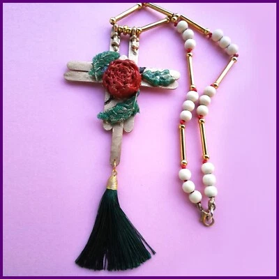 Cruz Rosacruz Símbolos de Alquimia Amuleto Collar Borla Colgante Joyería Llavero Babero Foto 1 de 4