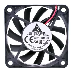 Delta EFB0612HHA 6010 60mm x 10mm Cooler Cooling Fan 12V 0.25A 2Pin / 3Pin TG18 - Picture 1 of 5