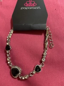 Paparazzi Bracelets 5 Silvertone New Heart Bracelets, Some Clasp, Some Stretch - Picture 1 of 5