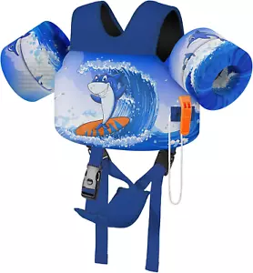 Toddler Swim Vest for Kids, Swim Arm Floaties Cartoon Swimming Water Wings with - Picture 1 of 12