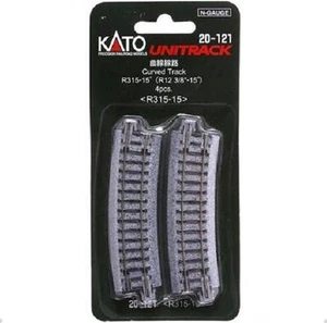 Kato 20-121 Rail Courbe / Curve Track R315mm 15° 4pcs - N - Imagen 1 de 1