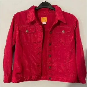 Ruby Rd. Women's Red Button Jacket Size 12 - Picture 1 of 6