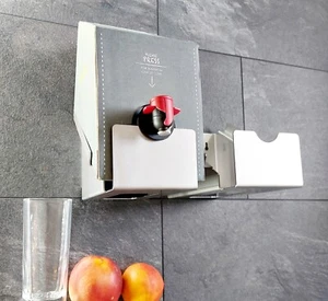 Für Juicebox Sirup Box zwei Wandhalter Regal Ausschankhilfe Edelstahl II-Wahl - Bild 1 von 12