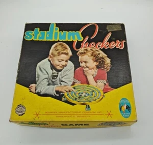 Vintage 1952 Stadium Checkers Brettspiel #300 Shaper MFG Minnapolis USA  - Bild 1 von 6