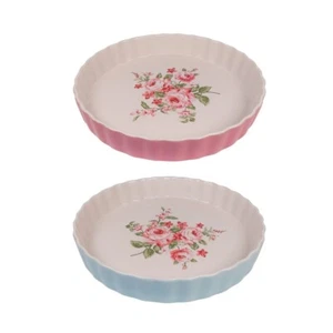 Backform Bella Isabelle Rose Keramik rund handbemalt ca. 26,5 x 6,5 x 5 cm Rosa - Picture 1 of 5