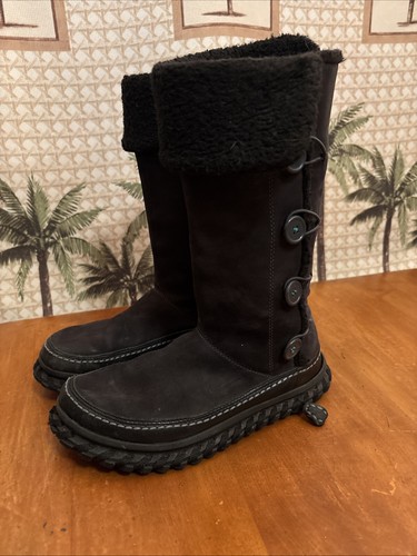 NIKE Valenka 2 stivali neri in pelle a prova di pozzanghera ACG 375461 001 da donna taglia 6