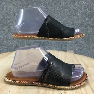Blowfish Malibu Sandals Womens 6.5 Toe Loop Casual Slip On Slide Flats Black - Picture 1 of 19