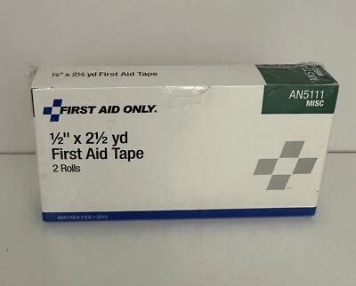 First Aid Only 1/2 x 2 1/2 yd First Aid Tape 2 Rolls AN5111 - Image 1 of 4