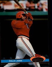 1991 Stadium Club St. Louis Cardinals Baseball Card #366 Felix Jose