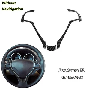 Carbon Firber W/O NAV Steering Wheel Accent Trim Cover For Acura TL 2009-2023 - Picture 1 of 13