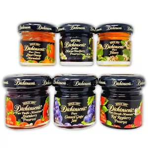 6 Dickinson's Konserven Marmelade Gelee Honig Multi Geschmacksrichtungen Miniatur 1oz versiegelte Gläser - Bild 1 von 16