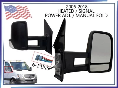 For 2006-2018 Mercedes-Benz Sprinter Right Front Side Mirror Signal Long Arm RH - Image 1 of 4