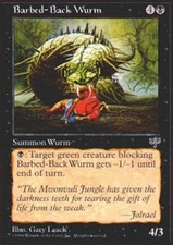 4x Barbed-Back Wurm MTG Mirage NM Magic Regular