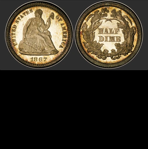1867 NGC PR64 Mintage 8,000+ 625 Proof = 2nd Lowest H10C 🔴 KEY Seated Half Dime Cover