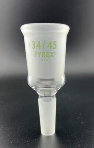 Glass Adapter 34/45 Outer (Top); 19/38 Inner (Lower) MADE IN USA - Picture 1 of 1
