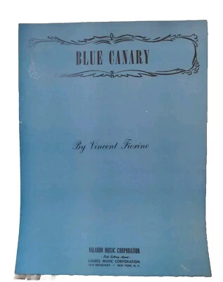 Partituras canarias azules Vincent Fiorino piano voz ukelele años 50 jazz blues F4M Foto 1 de 2