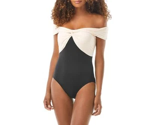 Carmen Marc Valvo 271271 Woman Icon Off-The-Shoulder One-Piece Swimsuit Size 12 - Picture 1 of 2