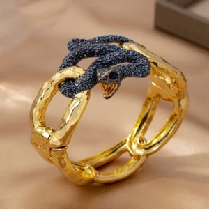 Bracciale Guicai design originale rame placcato oro diamante pieno serpentina - Foto 1 di 5