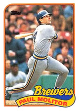 1989 Topps #110 Paul Molitor Milwaukee Brewers HOF