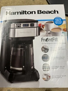 Hamilton Beach Programmable Coffee Maker, 12 Cups, Front Access Easy Fill - Picture 1 of 13
