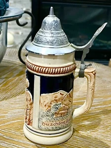 Deutscher Bierstein Keramik Silber Top - Bild 1 von 8