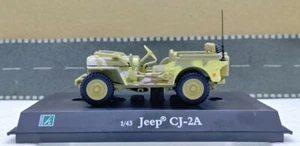 HONGWELL-Cararama 1:43 scale Jeep CJ-2A Desert camouflage no box - Foto 1 di 5