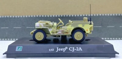 HONGWELL-Cararama 1:43 scale Jeep CJ-2A Desert camouflage no box - Immagine 1 di 4