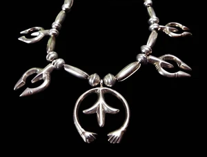 Sterling Multi Naja Necklace -Navajo Handmade - Picture 1 of 3