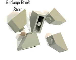 Lego STEIGUNG hellgraue Steigungen 45 Grad 2x1 - Lot/5  - Bild 1 von 3