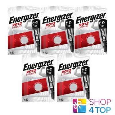 5 ENERGIZER CR2012 LITHIUM BATTERY 3V COIN CELL BUTTON 1B LDL2012 EXP 2033 NEW - Image 1 of 2