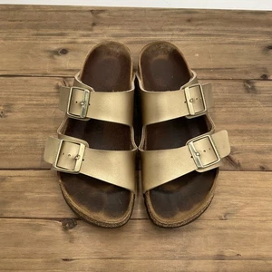 Sandalias Birkenstock Arizona Unisex Talla EU 39 US 8 - 8.5 Birko-Flor Doble Correa - Imagen 1 de 7