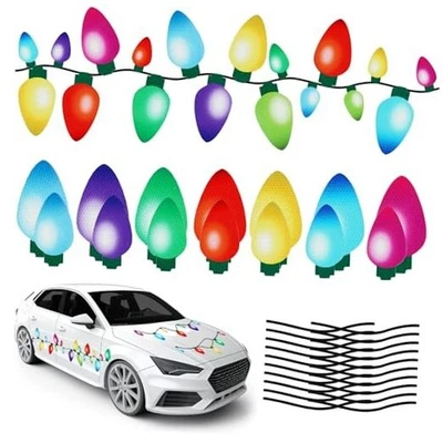 80 Piezas Imanes Coche Navidad Reflectantes Magnéticos en Forma de Luces, 60 Piezas  Foto 1 de 4