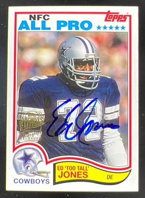2013 Topps Archives Fan Favorite Autographs #FFA-EJ Ed "Too Tall" Jones Auto - Image 1 of 2