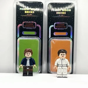 LEGO Star Wars Custom UV Printed Princess Leia And Han Solo Minifigures NEW - Picture 1 of 4