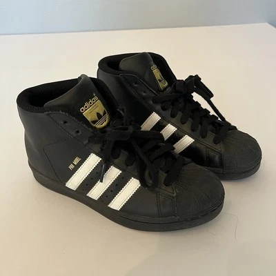 Adidas Ortholite Pro модель Sz 4 молодежи высоты верхний кружевной кроссовок золото - Изображение 1 из 4