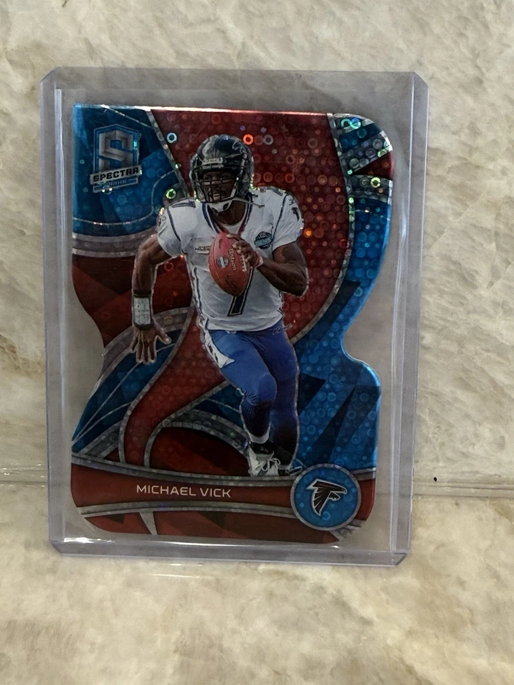 2022 Spectra Michael Vick Neon Blue Die Cut Prizm /50 #111 Falcons Eagles SSP - Image 1 of 2