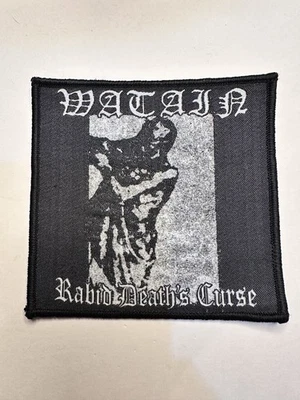 WATAIN, RABID DEATH'S CURSE, BLACK BORDER, 4X4 INCHES, WOVEN PATCH - Image 1 of 2