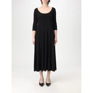 Vestido Norma Kamali Negro Midi XL Manga 3/4 Cuello Redondo Clásico Carrera - Imagen 1 de 9