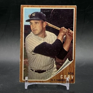 1962 Topps #169 Bob Cerv New York Yankees Vintage Baseball Sammelkarte - Bild 1 von 2