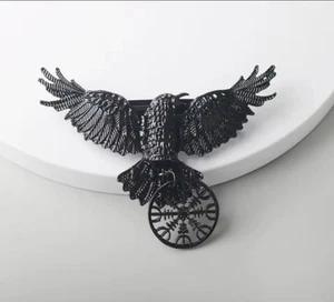 Unisex Goth Rock Hexe Wikinger Keltisch Halloween Cosplay schwarze Krähe Haarnadel Metall - Bild 1 von 6