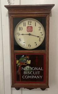 Vintage Retro Nabisco Wall Clock 17.25”x6”x35” Parrot Logo Inner Seal Pendulum - Picture 1 of 11