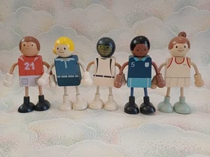 Figuras deportivas Little Town Wooden People x 5 - Imagen 1 de 4