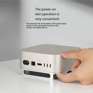 Aluminum Cooling Stand for Mac Mini with Dust Protection and Secure Fit - Bild 1 von 12