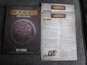 WARHAMMER 40,000 NECROMUNDA DARK UPRISING RULEBOOK QRS GDW GW RPG SB - Picture 1 of 1